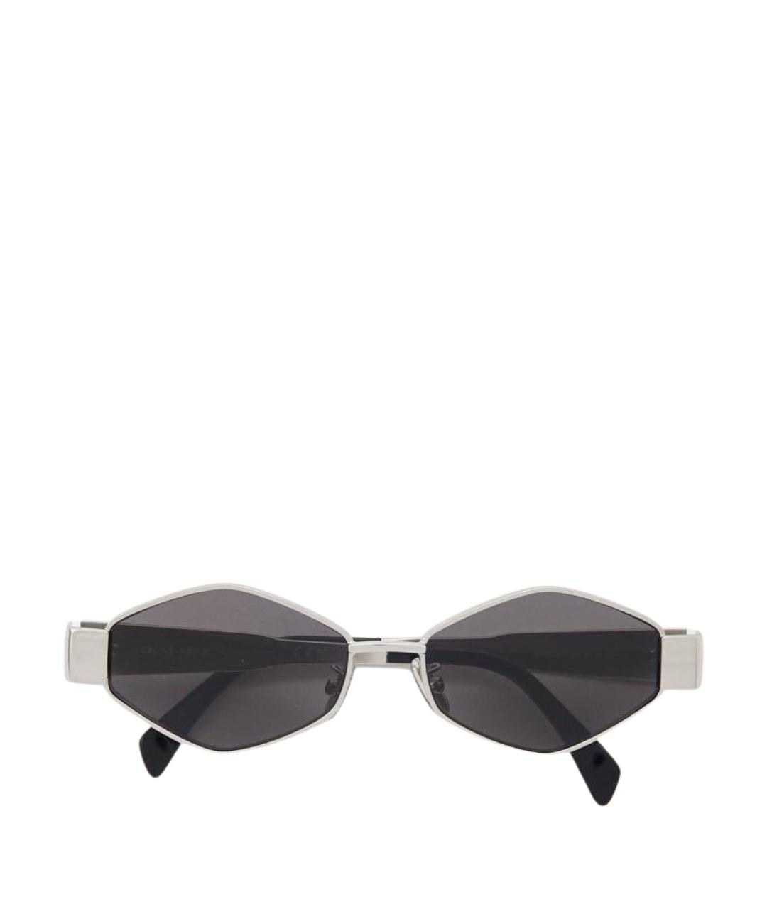 CELINE Серебряные металлические солнцезащитные очки, фото 1