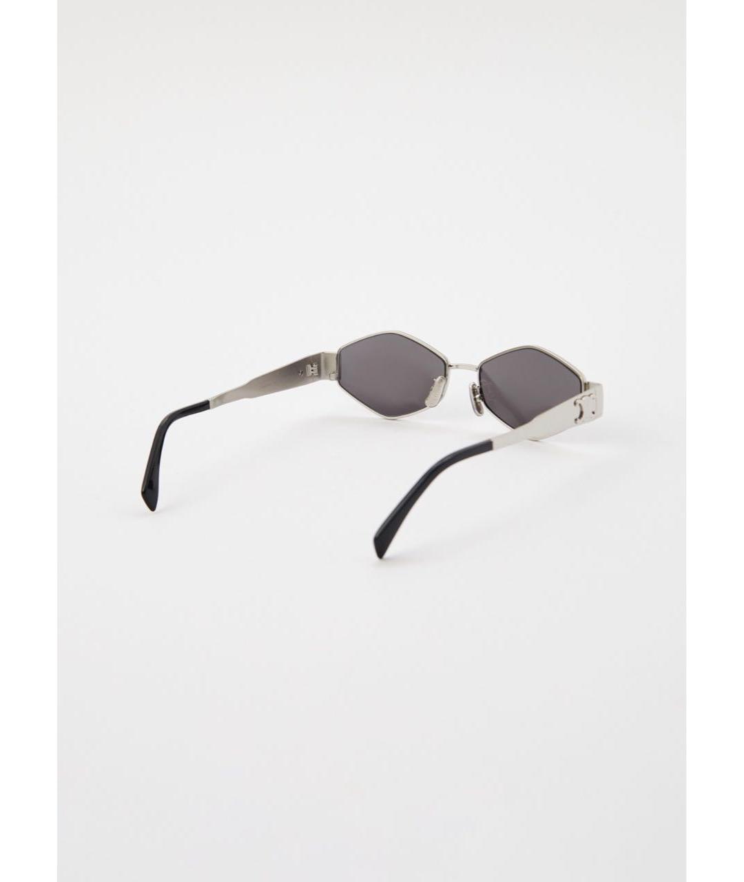 CELINE Серебряные металлические солнцезащитные очки, фото 7