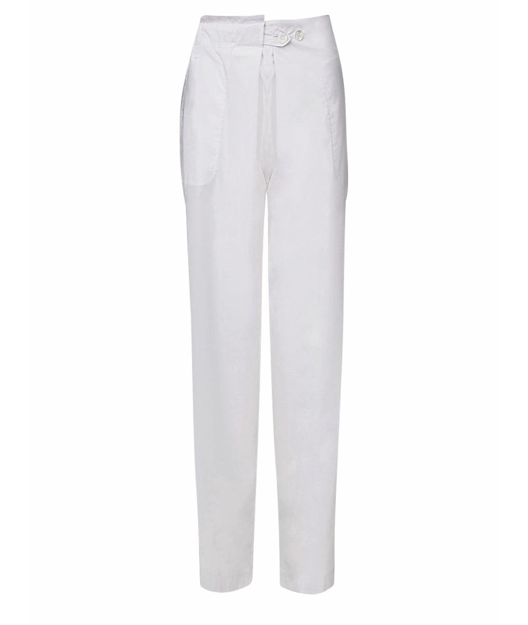 LIVIANA CONTI Белые хлопковые прямые брюки, фото 9