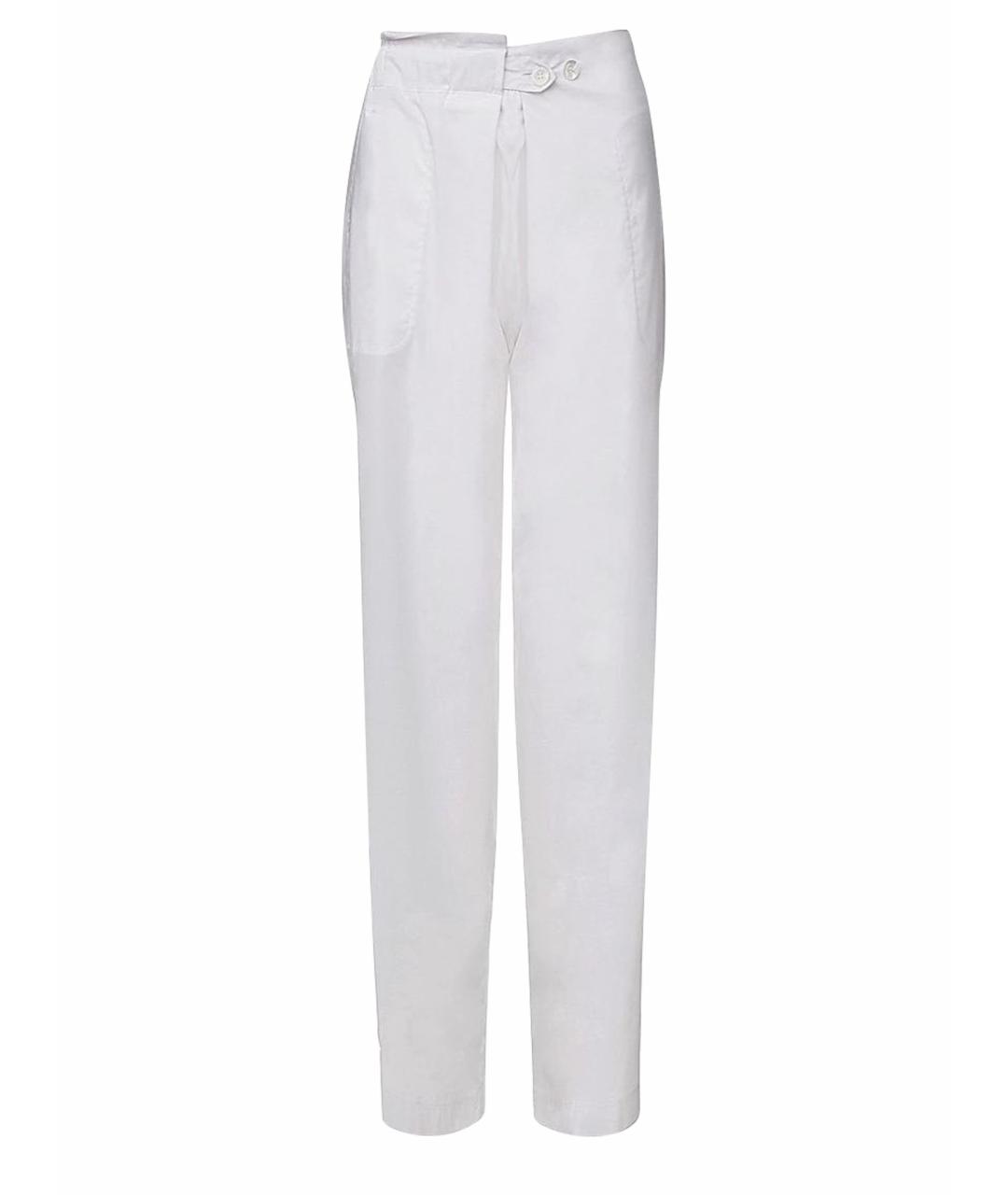 LIVIANA CONTI Белые хлопковые прямые брюки, фото 1