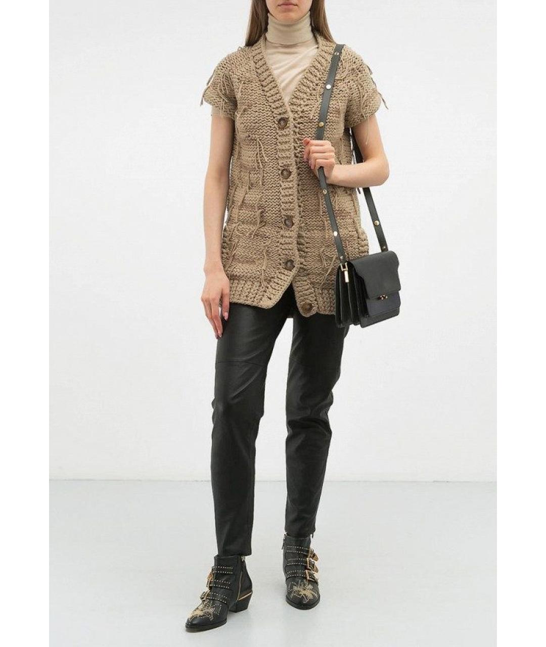 MAISON MARGIELA Черная шерстяная жилетка, фото 7