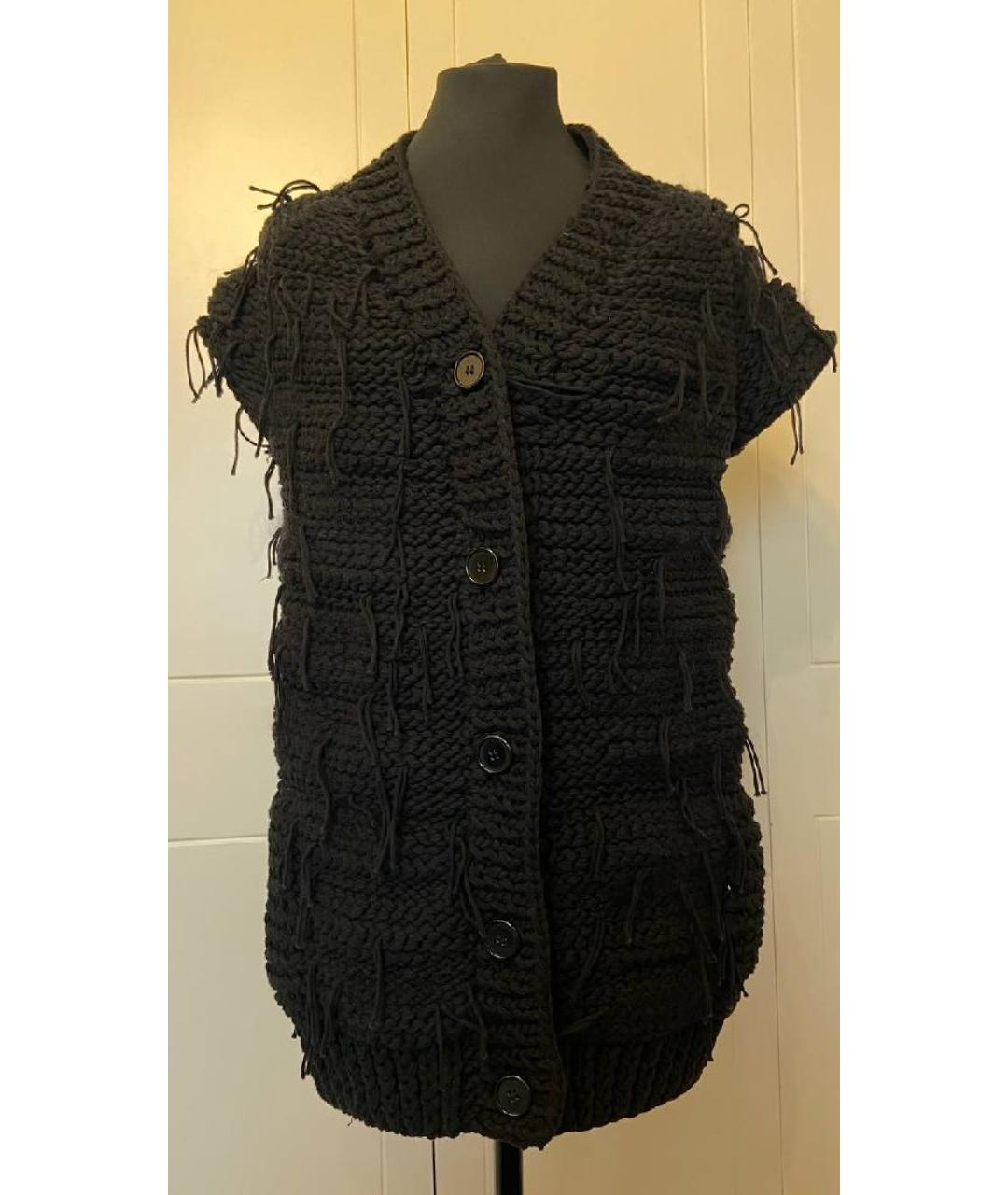 MAISON MARGIELA Черная шерстяная жилетка, фото 8