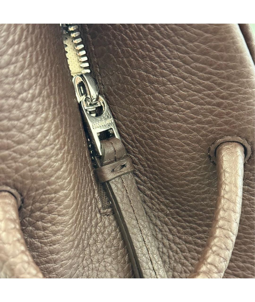 JACQUEMUS Коричневая кожаная сумка тоут, фото 5