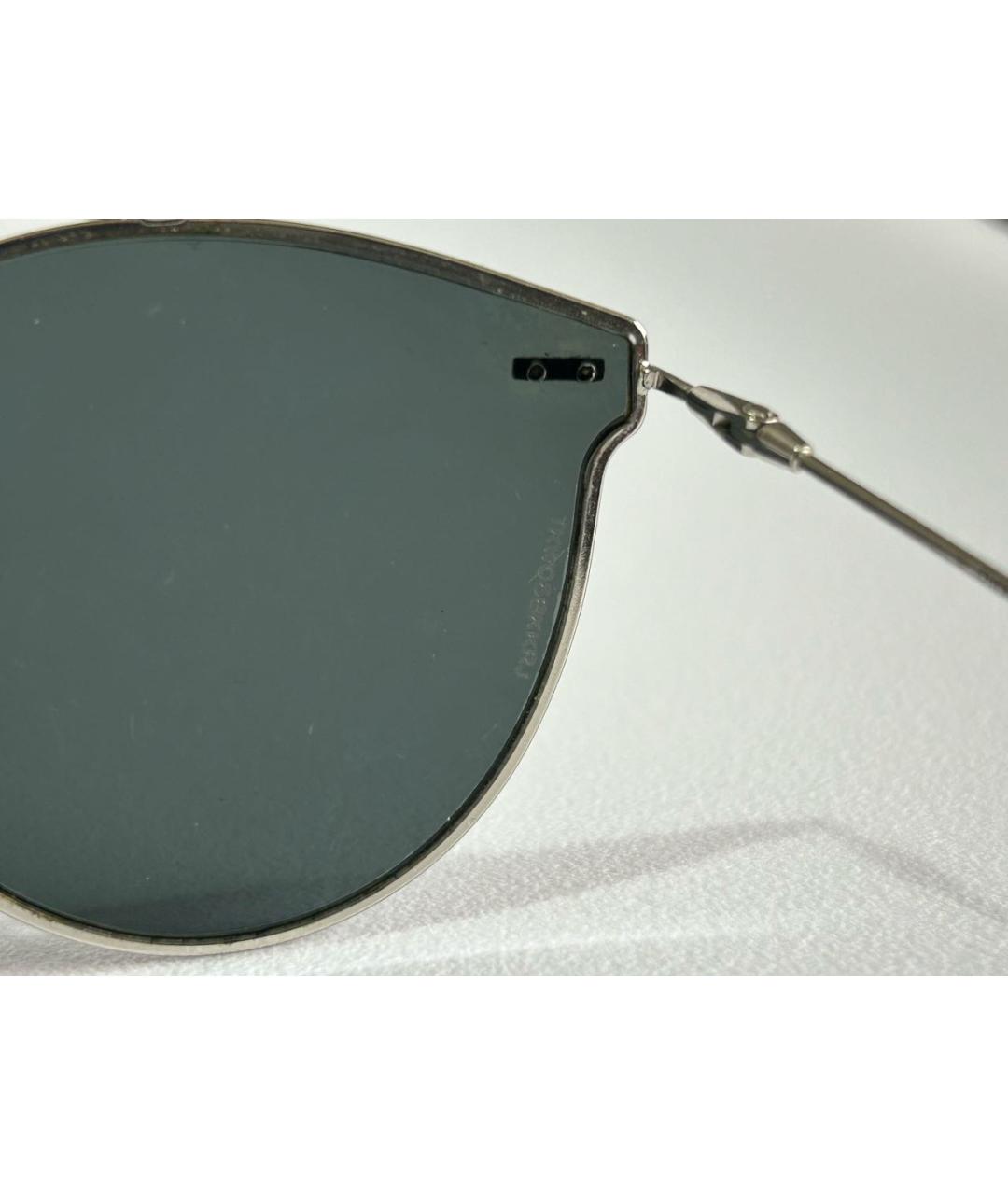 CHRISTIAN DIOR Серебряные металлические солнцезащитные очки, фото 5