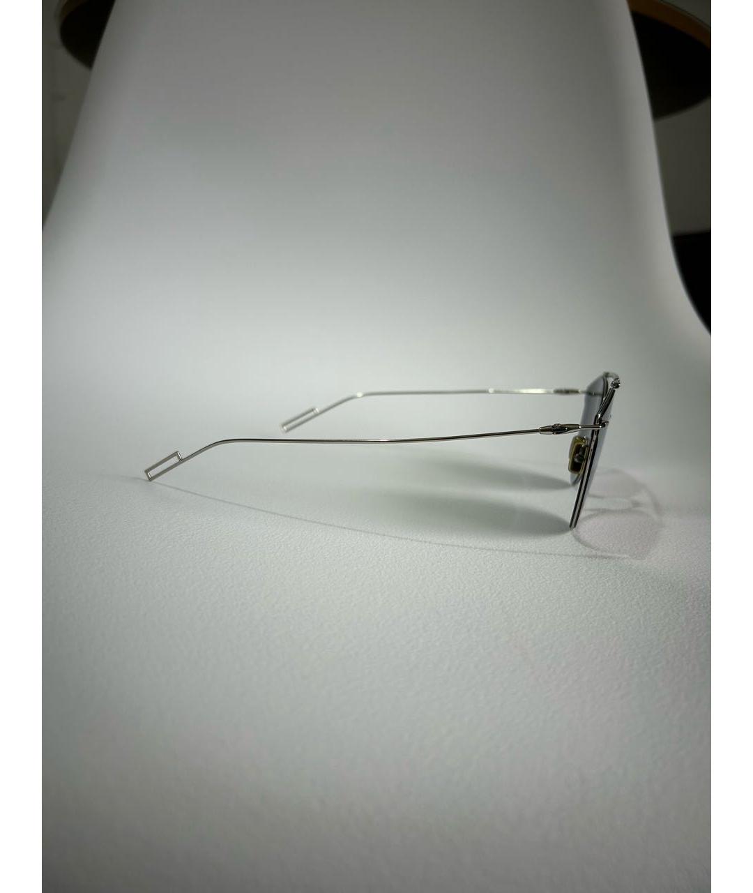 CHRISTIAN DIOR Серебряные металлические солнцезащитные очки, фото 2