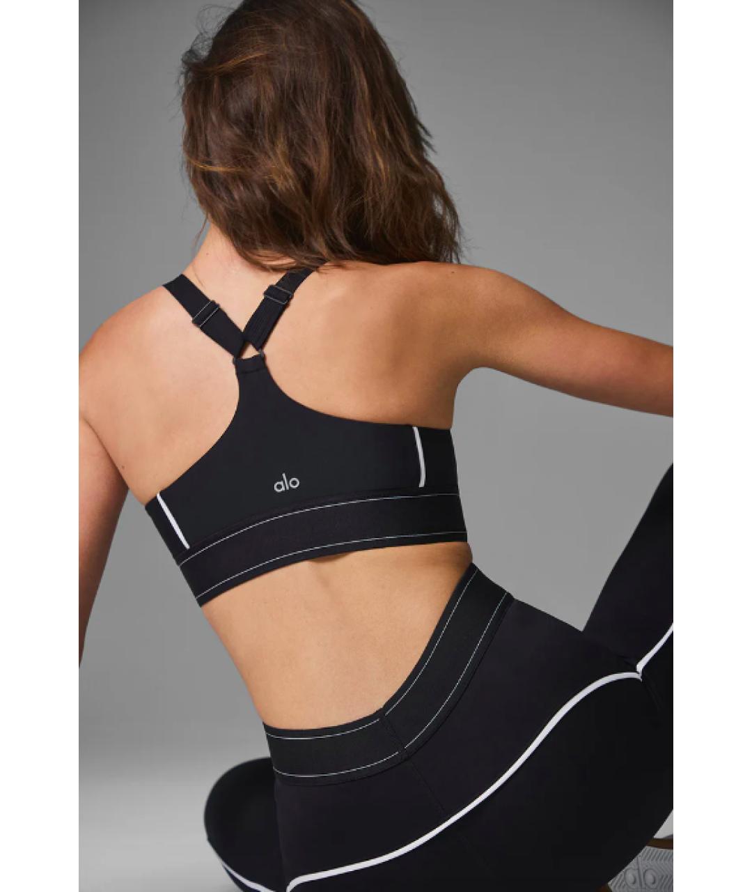 ALO YOGA Черная майка, фото 3