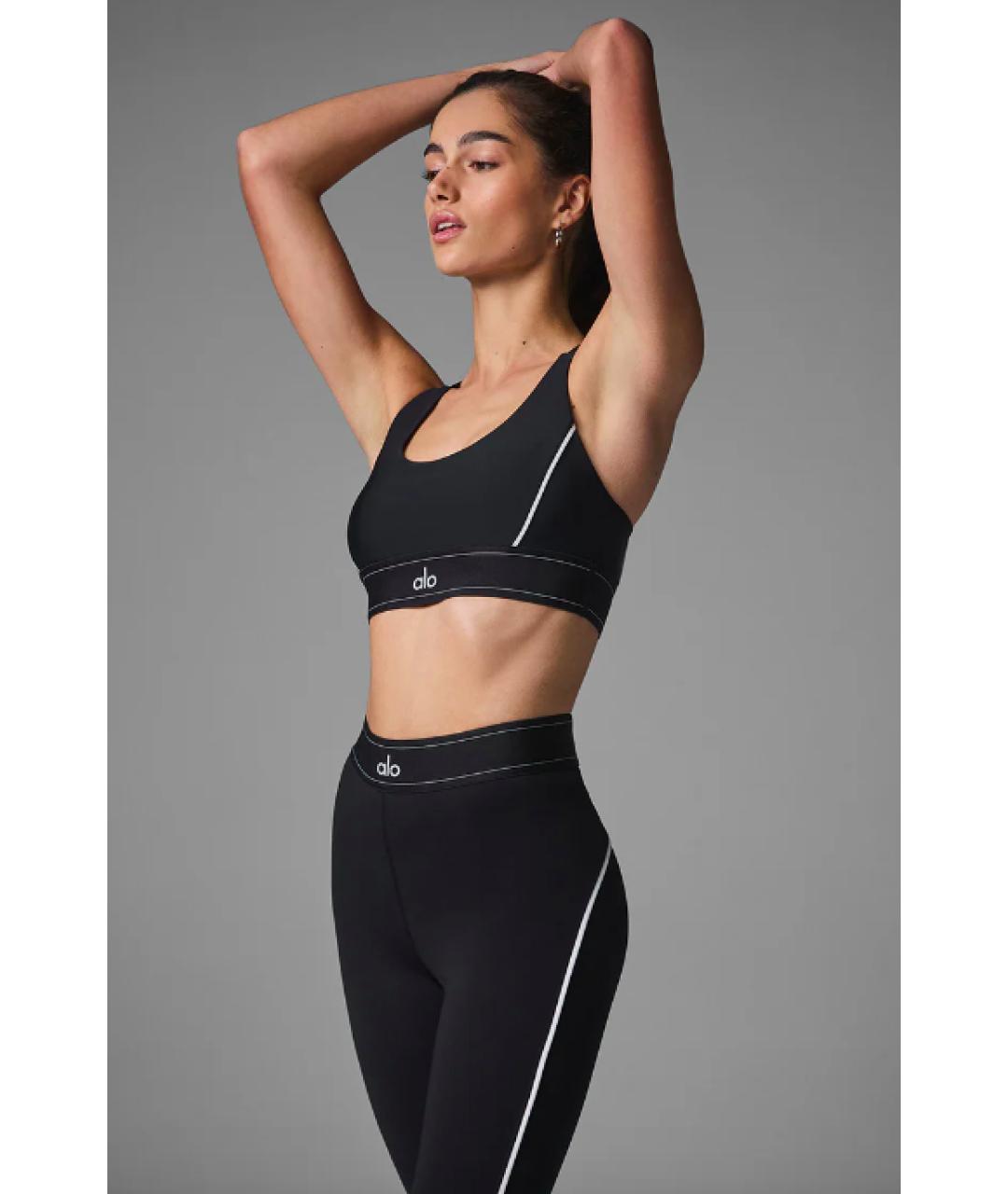 ALO YOGA Черная майка, фото 2