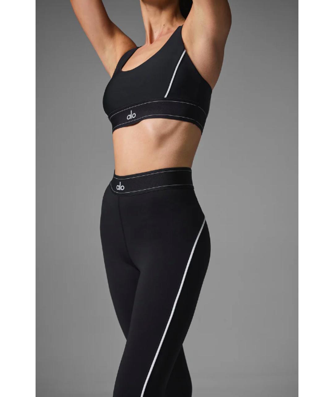 ALO YOGA Черные леггинсы и велосипедки, фото 2