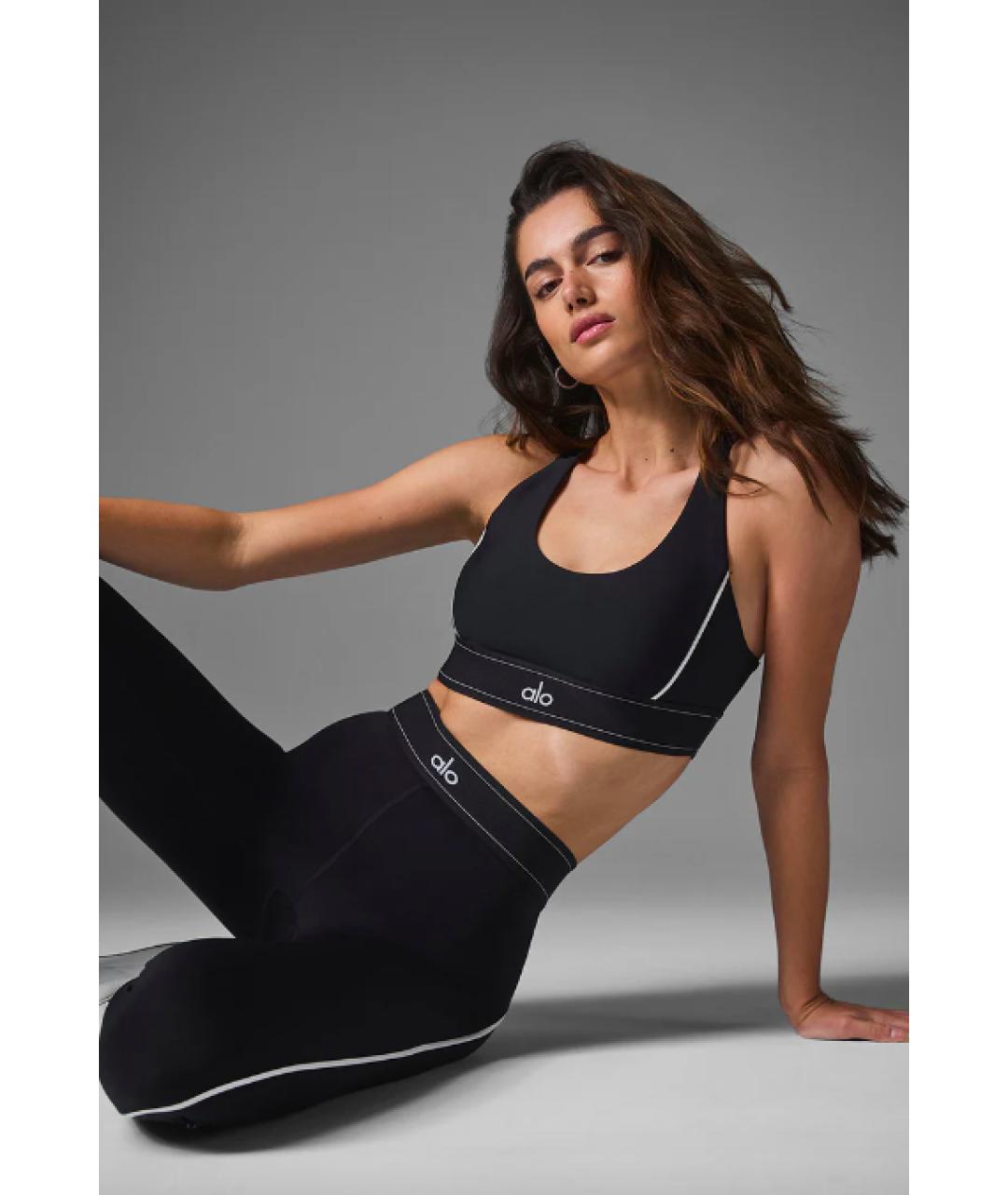 ALO YOGA Черные леггинсы и велосипедки, фото 5