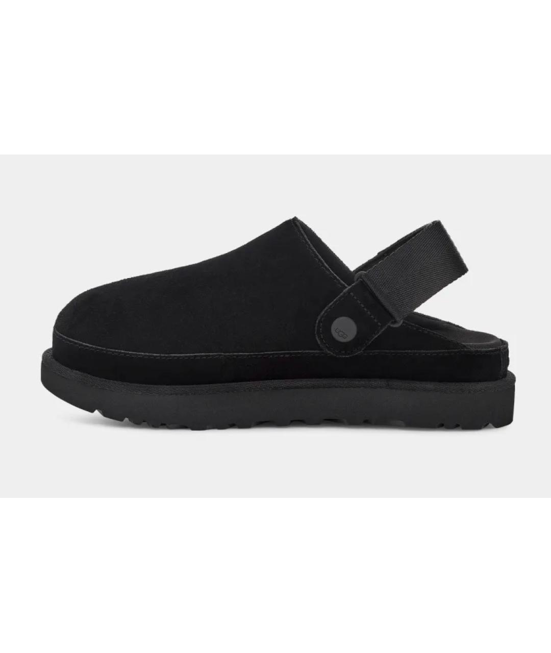 UGG AUSTRALIA Черные замшевые сабо, фото 3