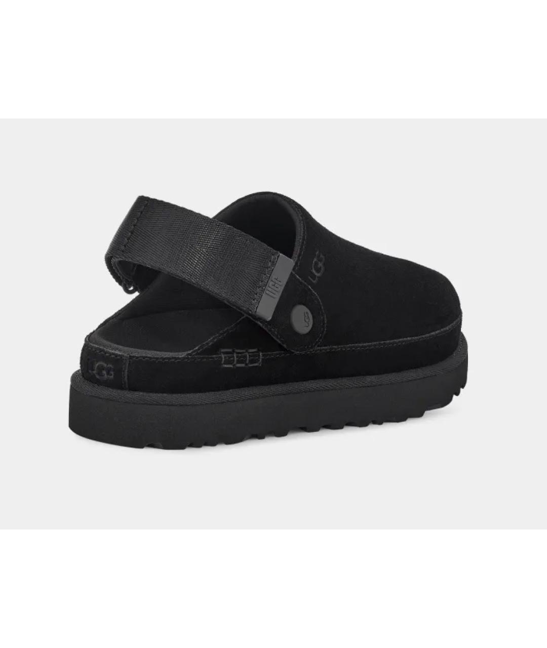 UGG AUSTRALIA Черные замшевые сабо, фото 4