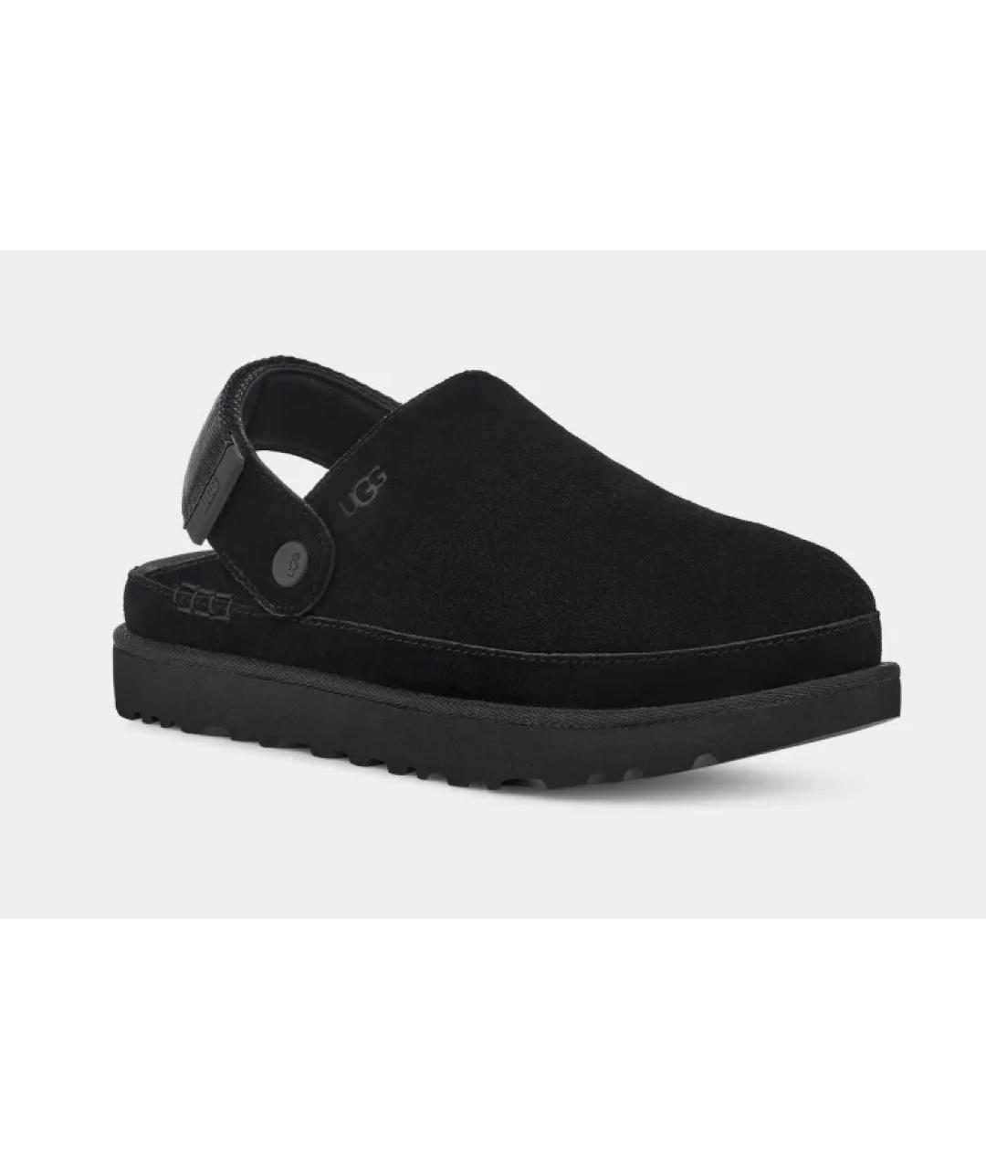 UGG AUSTRALIA Черные замшевые сабо, фото 2