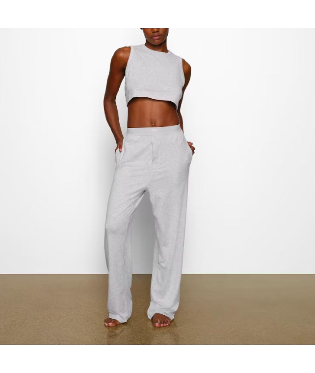 SKIMS Серые прямые брюки, фото 2