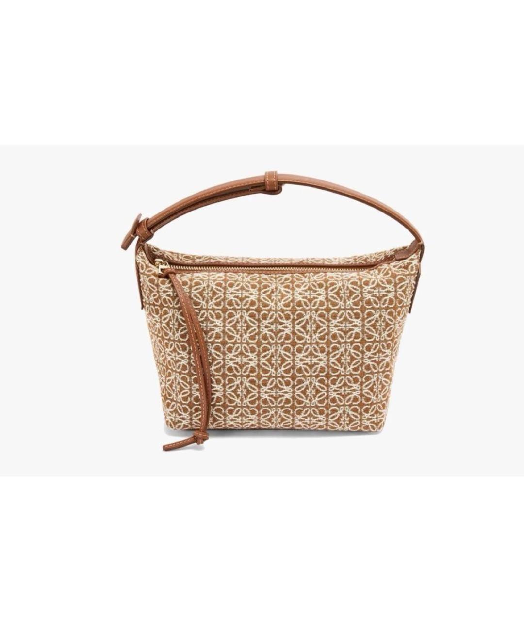 LOEWE Оранжевая жаккардовая сумка с короткими ручками, фото 6