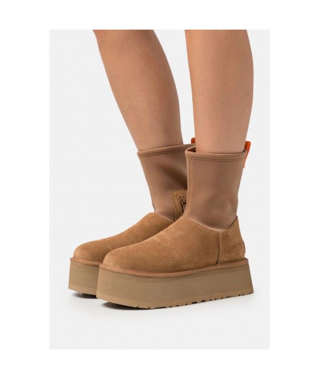 UGG AUSTRALIA Коричневые замшевые сапоги, фото 6