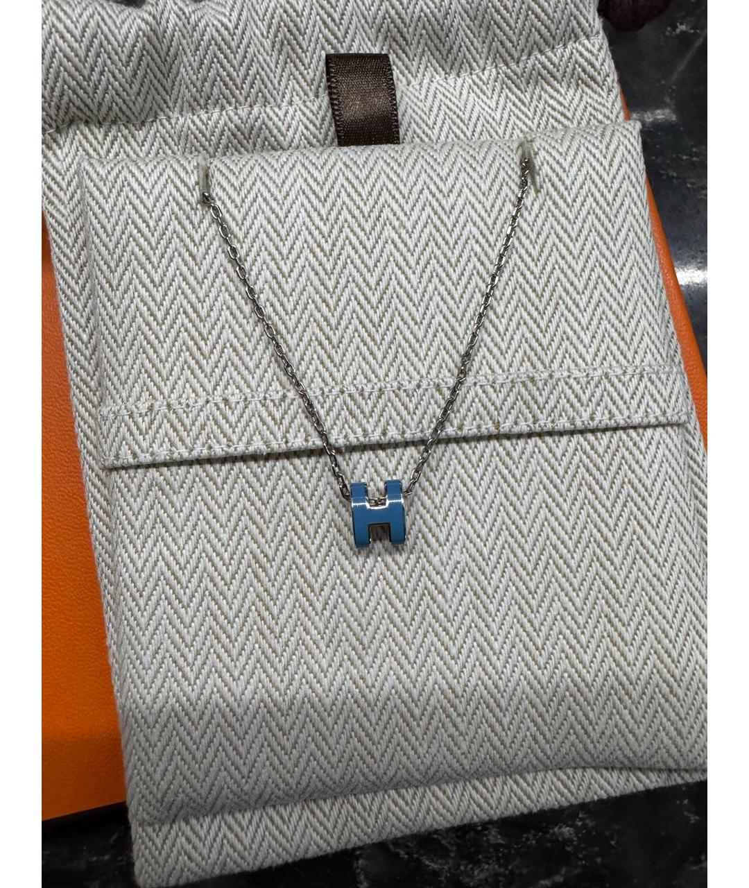 HERMES Голубая металлическая подвеска, фото 2