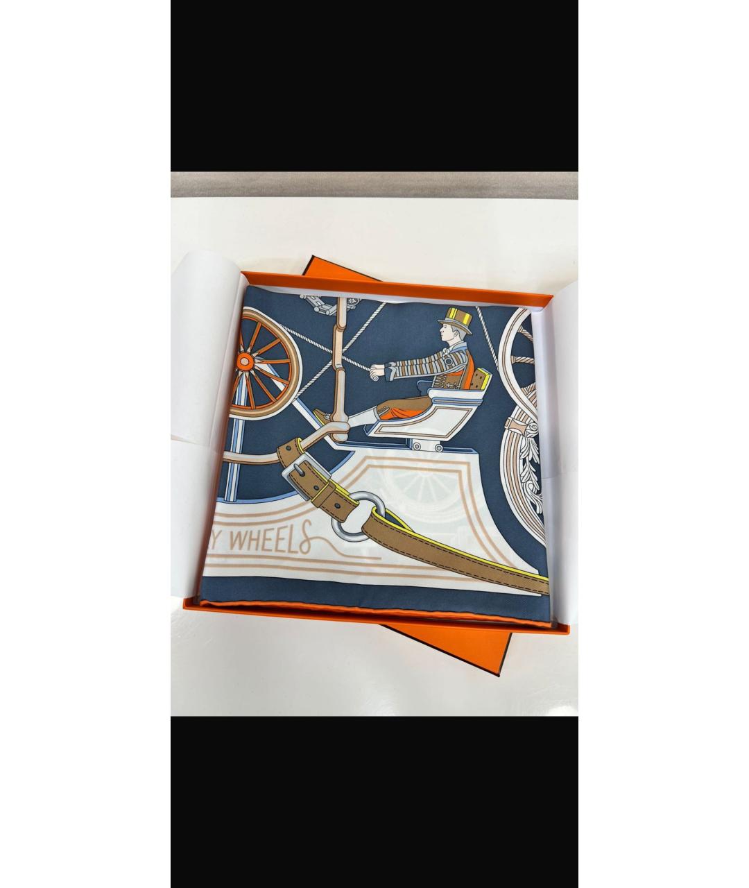 HERMES Мульти шелковый платок, фото 2