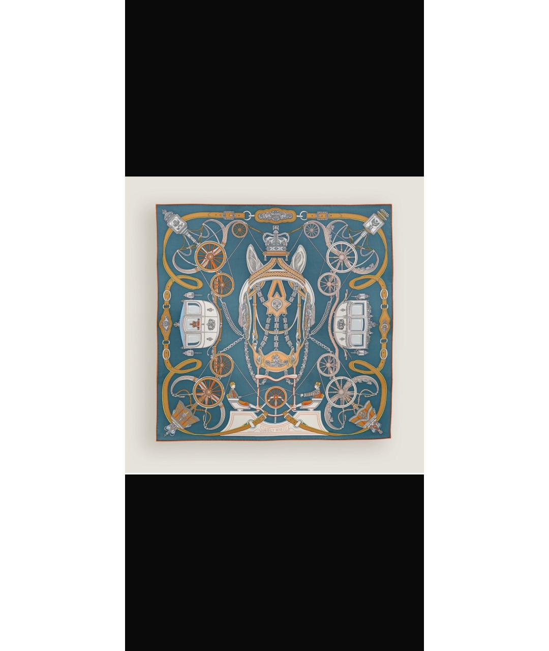 HERMES Мульти шелковый платок, фото 3