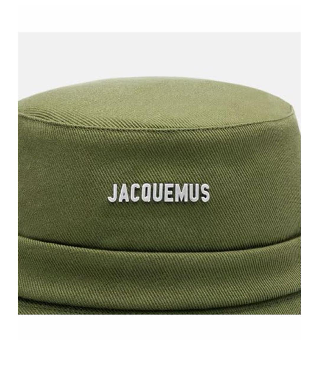 JACQUEMUS Хаки хлопковая панама, фото 2