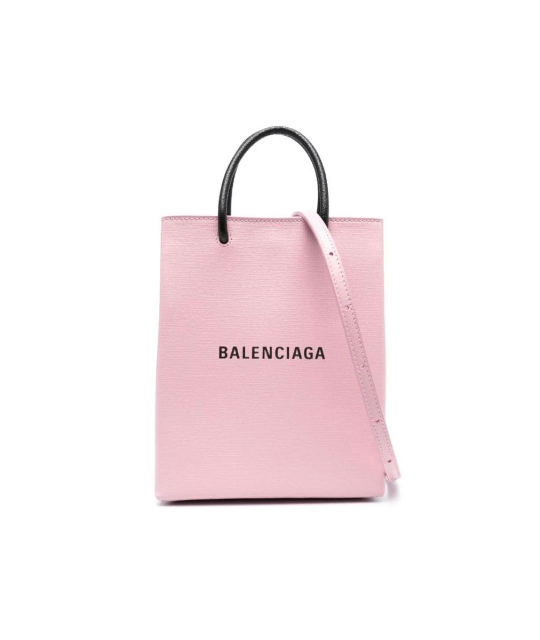 BALENCIAGA Розовая кожаная сумка с короткими ручками, фото 9