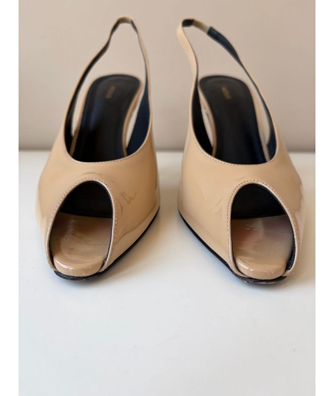NEOUS Бежевые туфли из лакированной кожи, фото 3