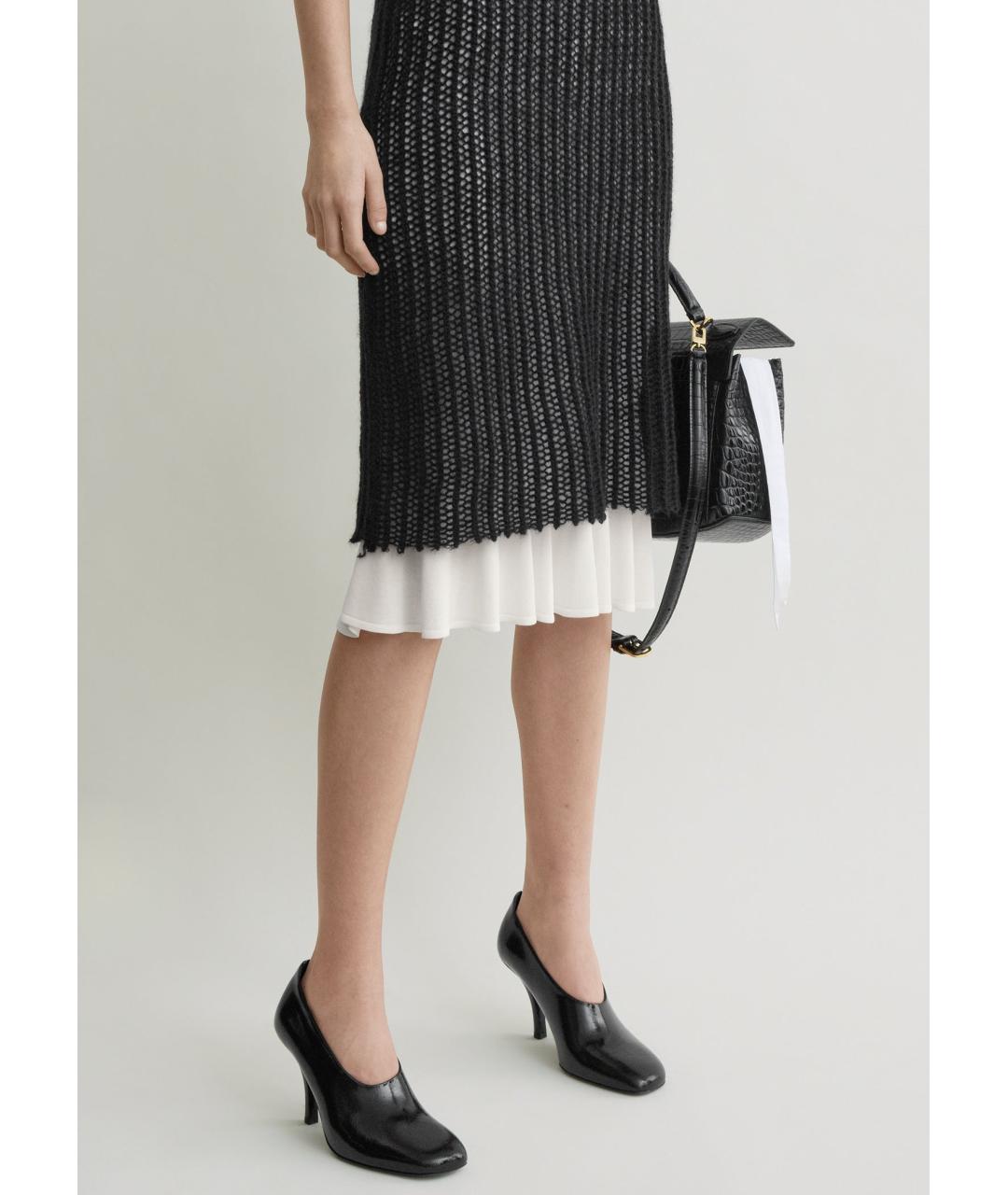 TOTEME Черное шерстяное повседневное платье, фото 5