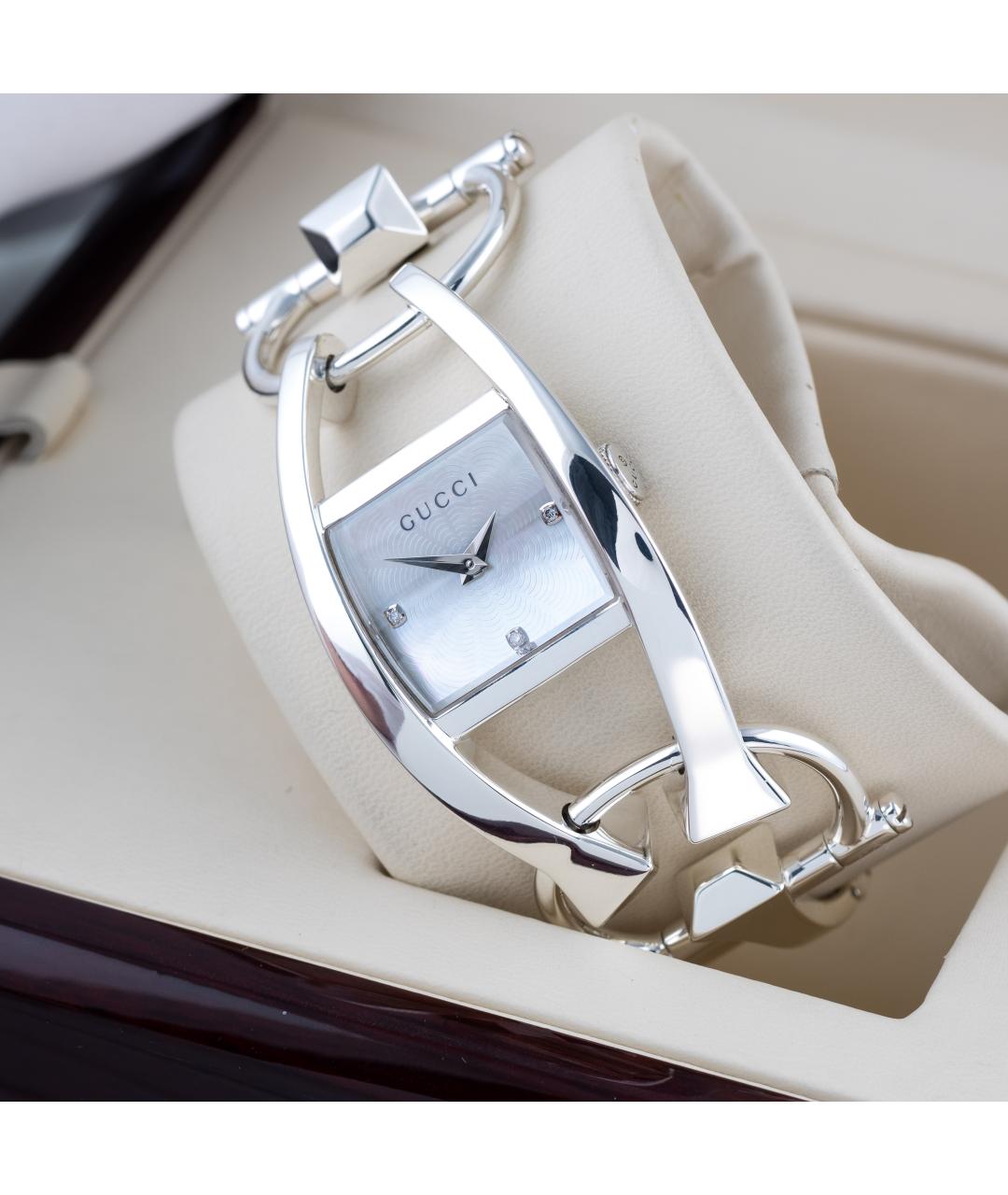 GUCCI Серебряные серебряные часы, фото 5