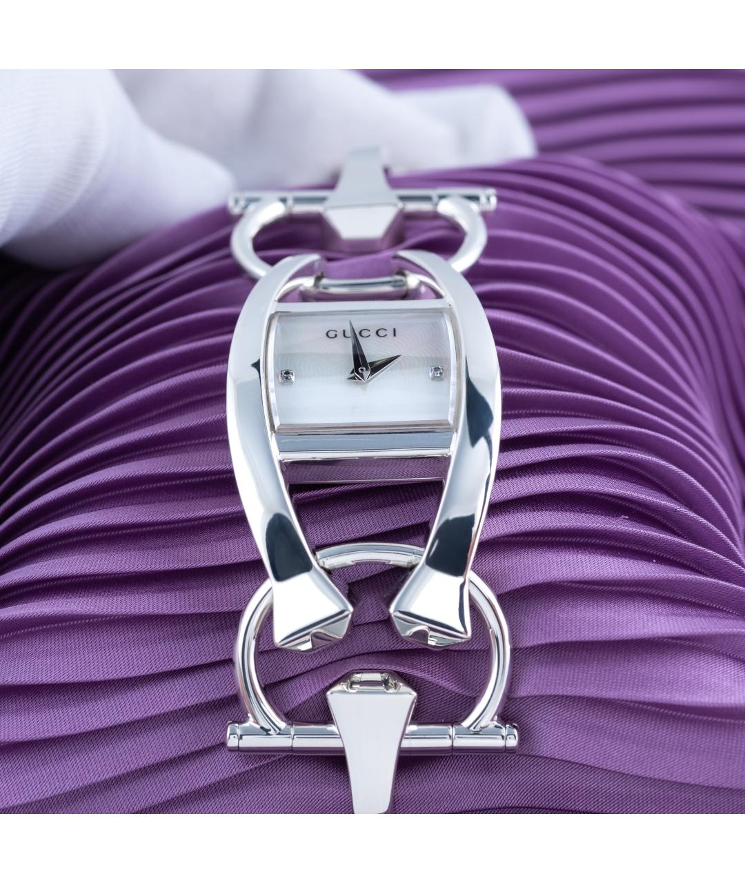 GUCCI Серебряные серебряные часы, фото 9