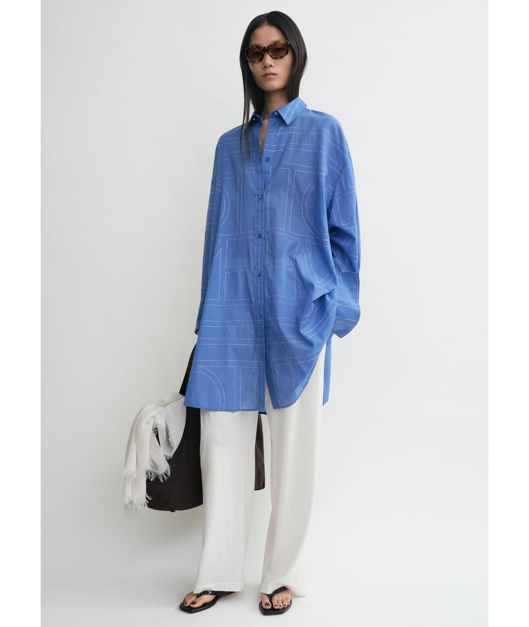 TOTEME Синяя хлопковая рубашка, фото 2