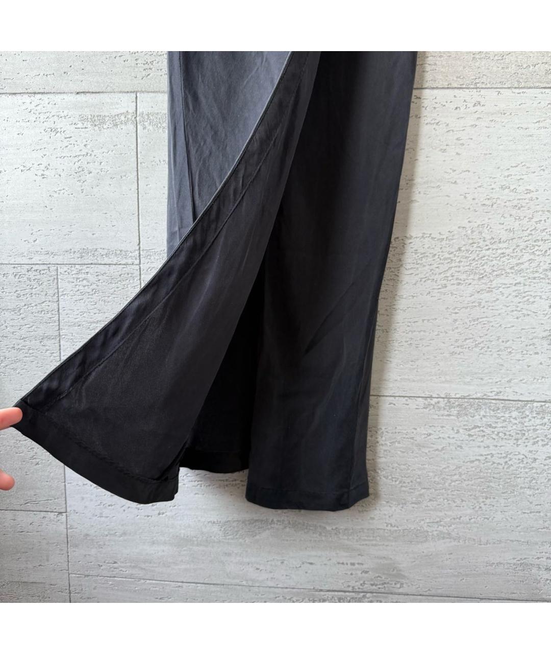 ANN DEMEULEMEESTER Черная шелковая юбка макси, фото 6