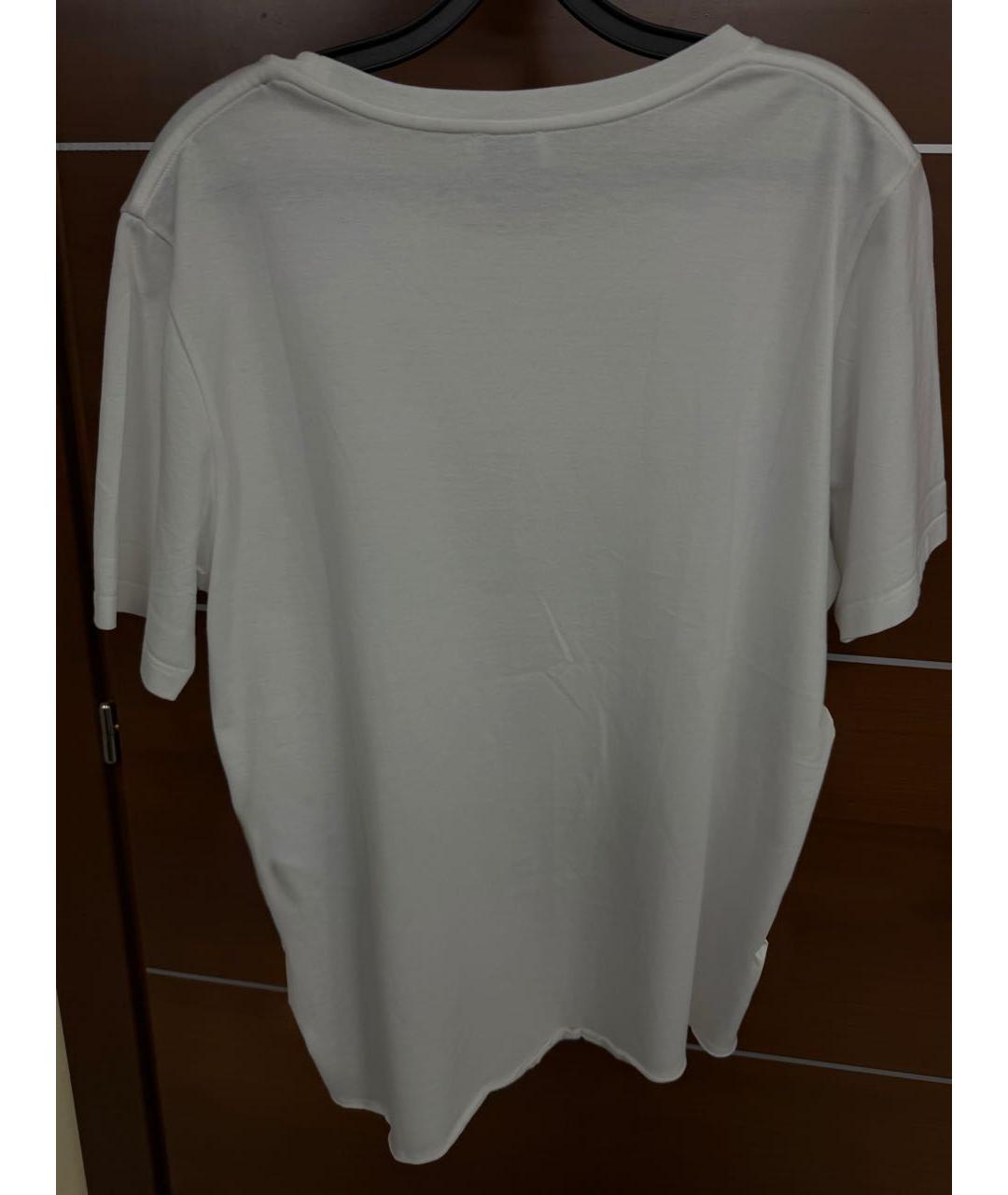 SAINT LAURENT Белая хлопковая футболка, фото 3