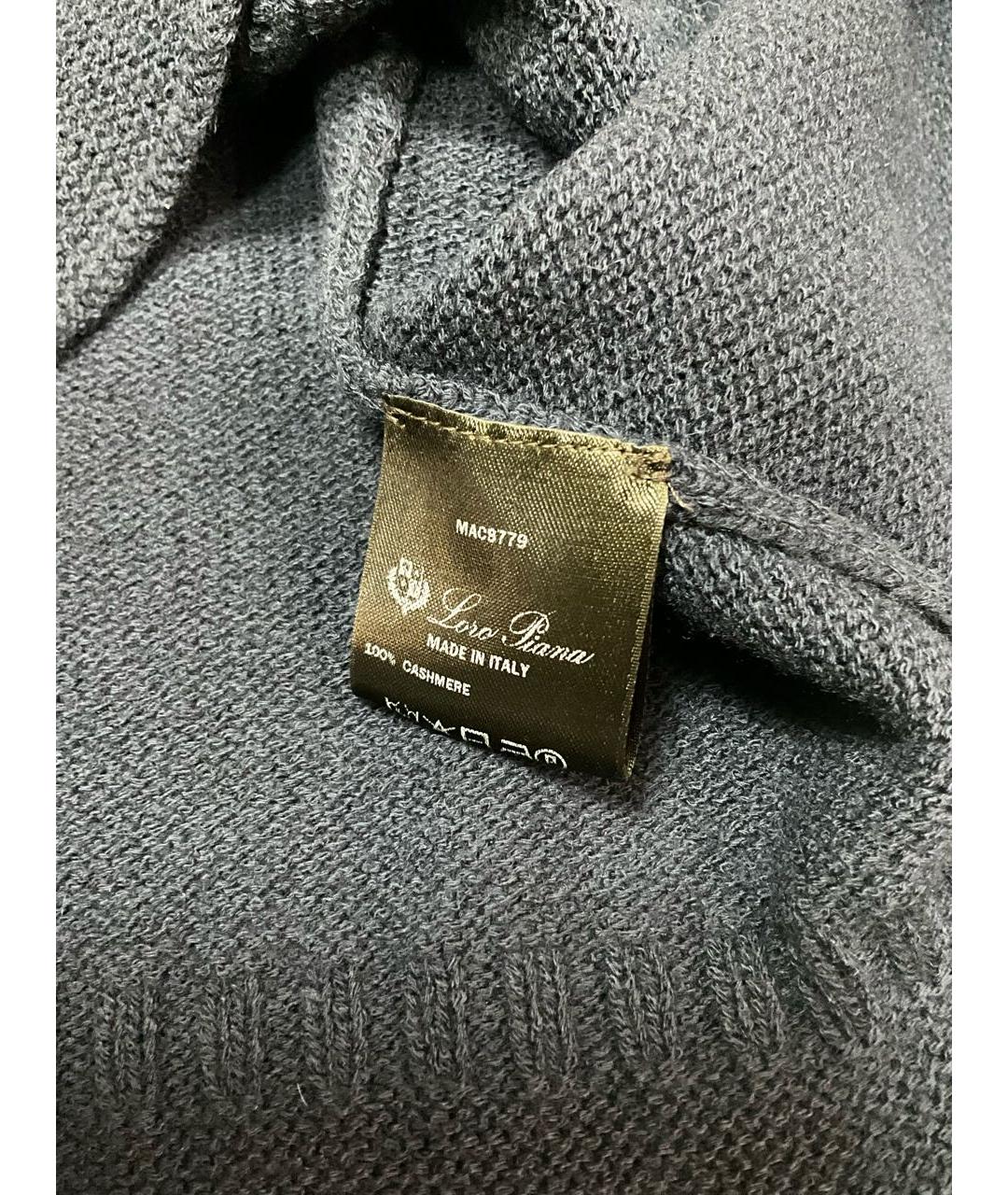 LORO PIANA Синий шерстяной джемпер / свитер, фото 5