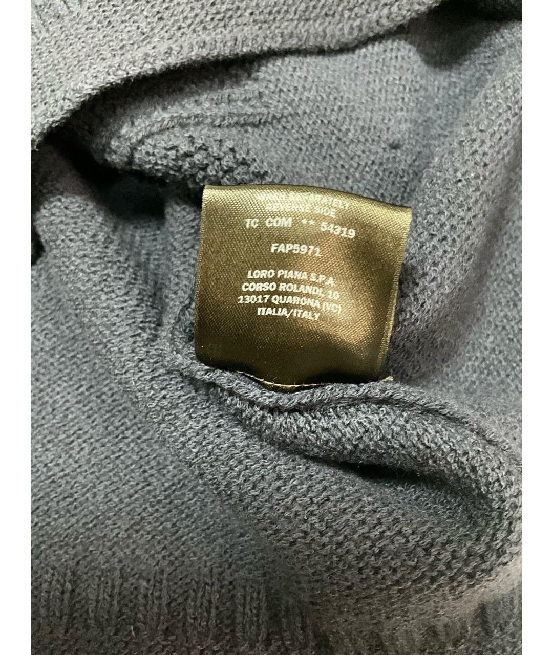 LORO PIANA Синий шерстяной джемпер / свитер, фото 6