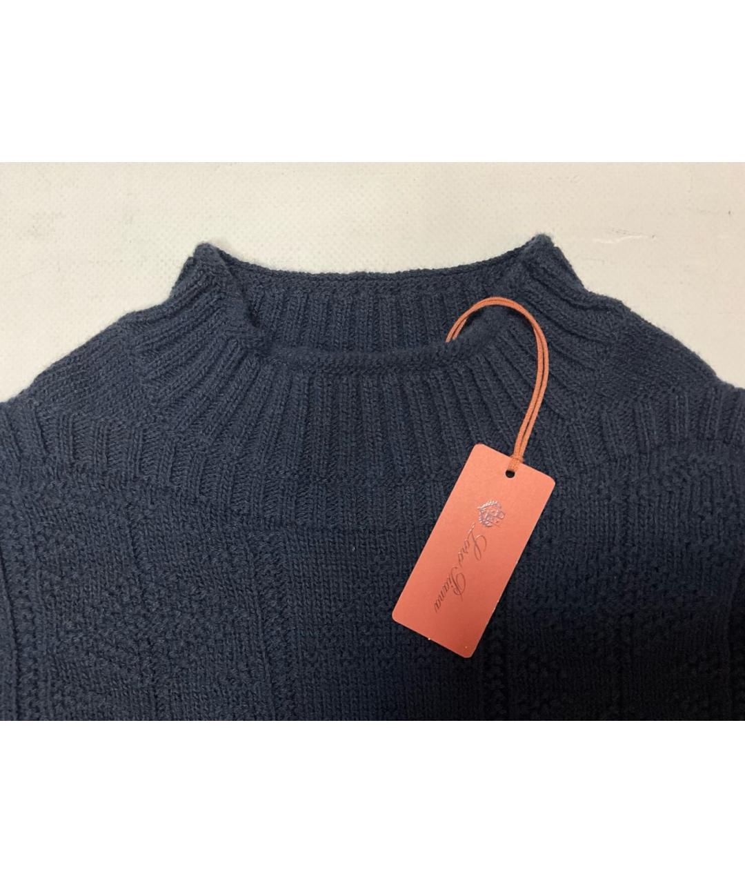 LORO PIANA Синий шерстяной джемпер / свитер, фото 7