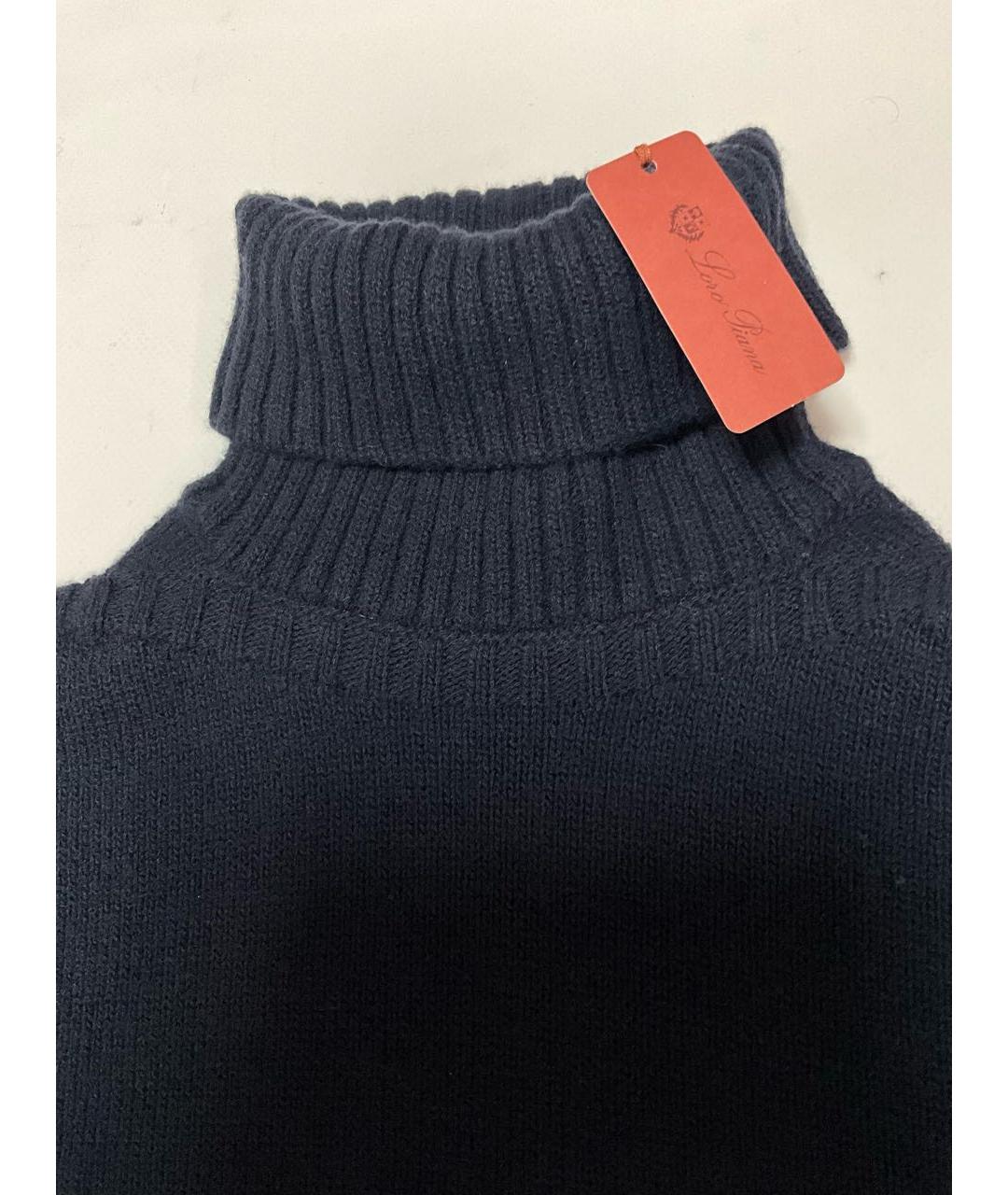 LORO PIANA Синяя кашемировая водолазка, фото 3