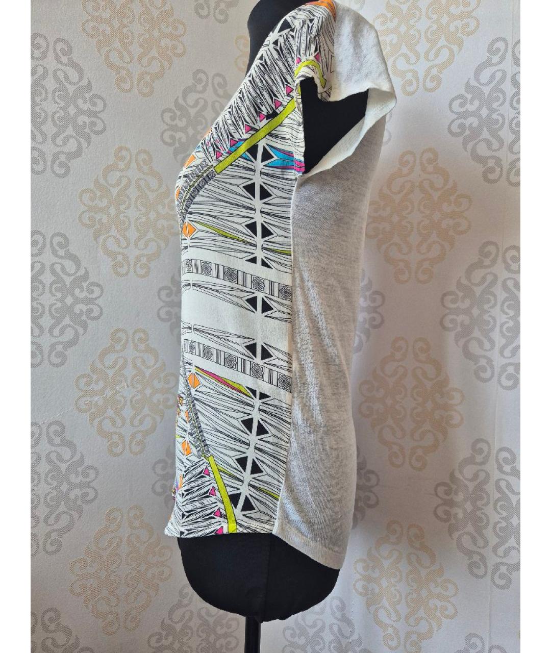 SANDRO Белая шелковая футболка, фото 6