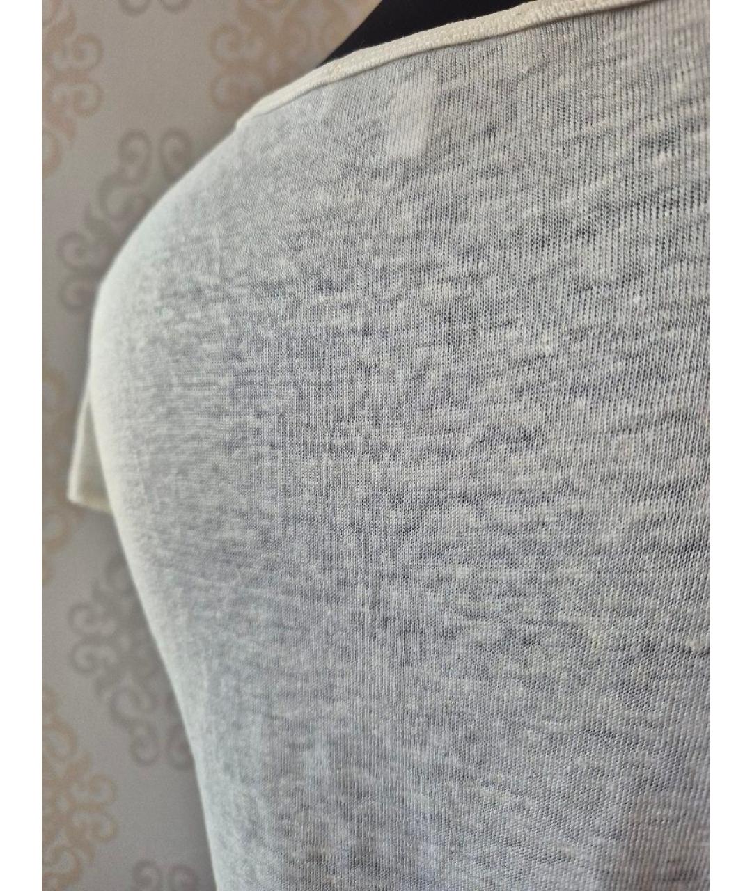 SANDRO Белая шелковая футболка, фото 7