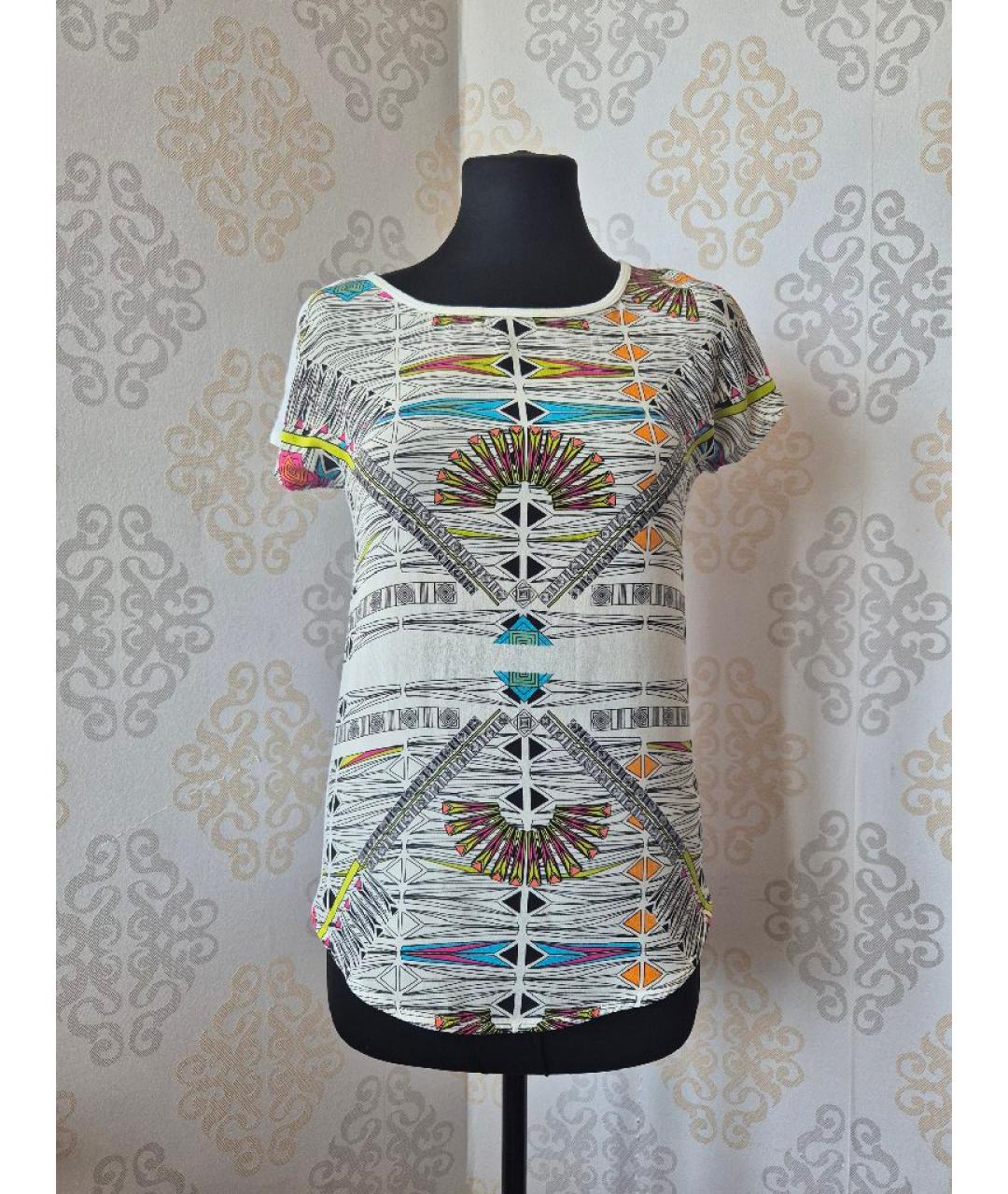 SANDRO Белая шелковая футболка, фото 9