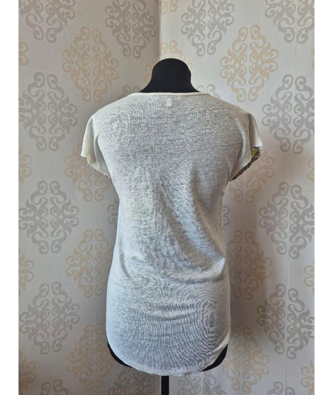 SANDRO Белая шелковая футболка, фото 2