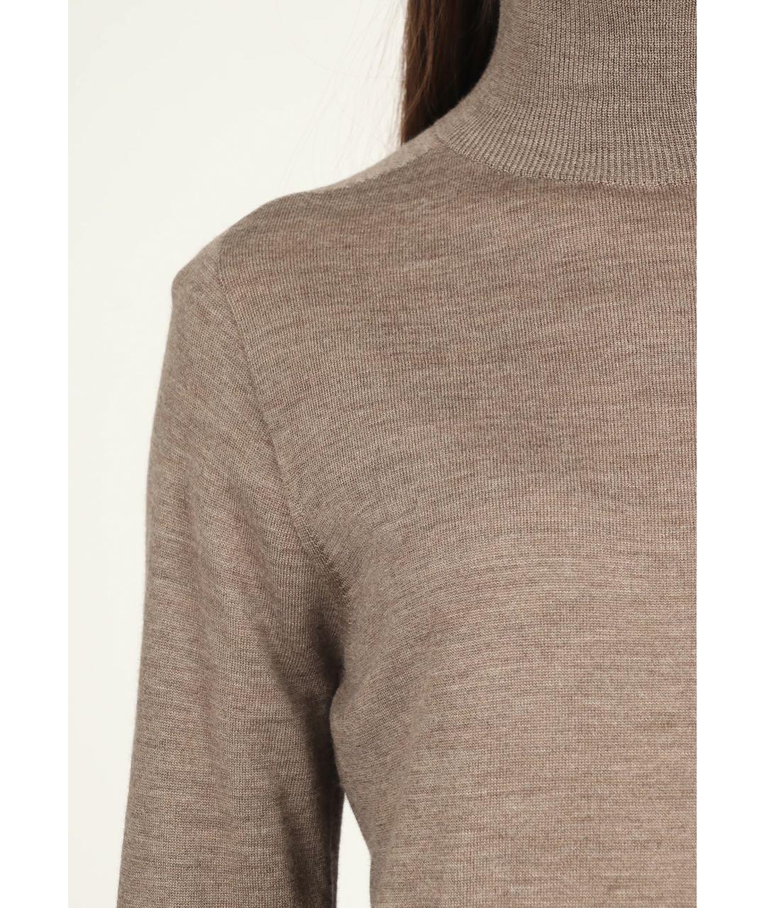 PESERICO Коричневая шерстяная водолазка, фото 3