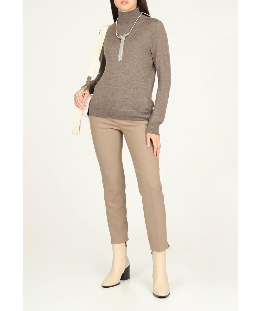 PESERICO Коричневая шерстяная водолазка, фото 2