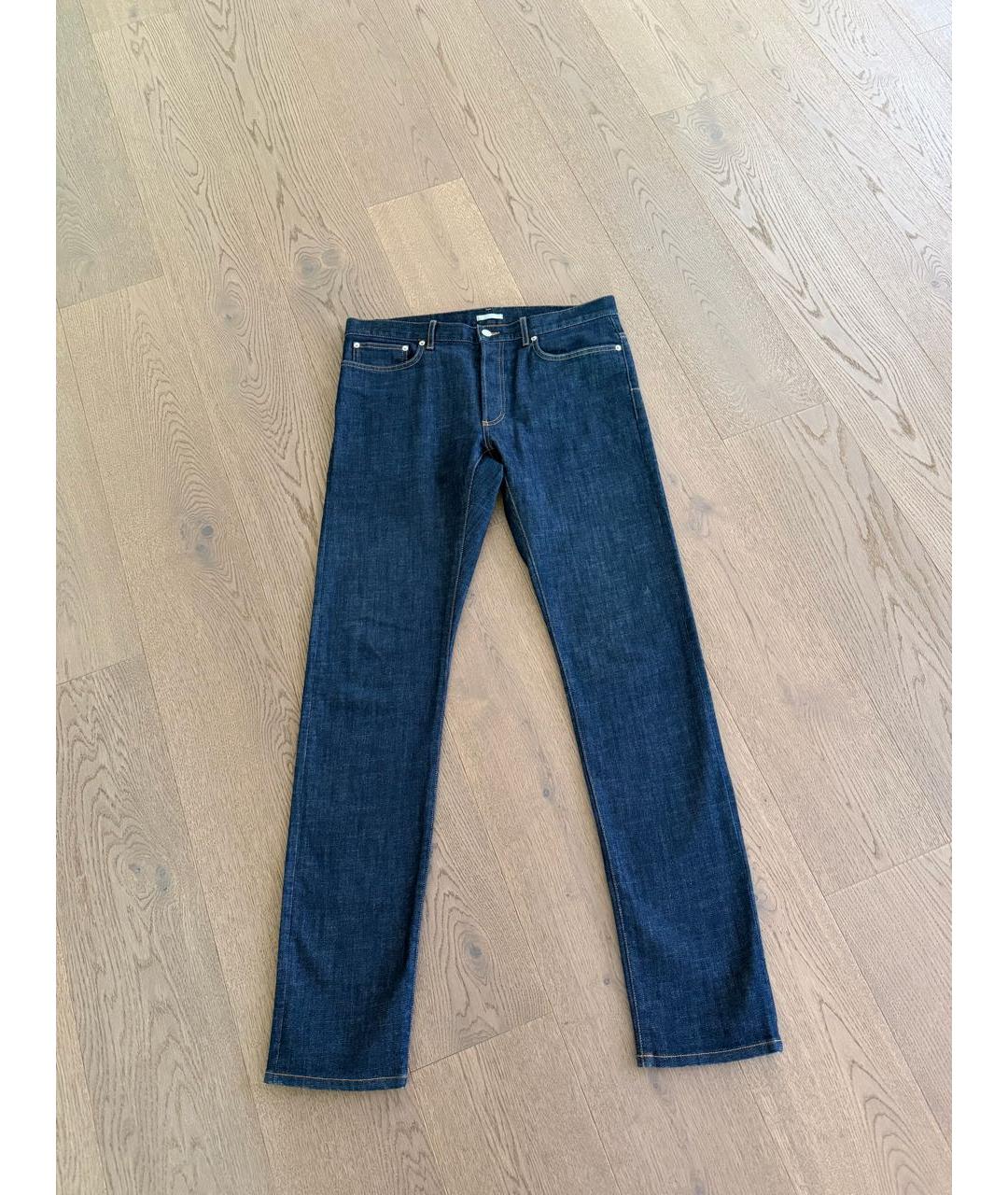 CHRISTIAN DIOR Темно-синие хлопко-полиэстеровые джинсы скинни, фото 9