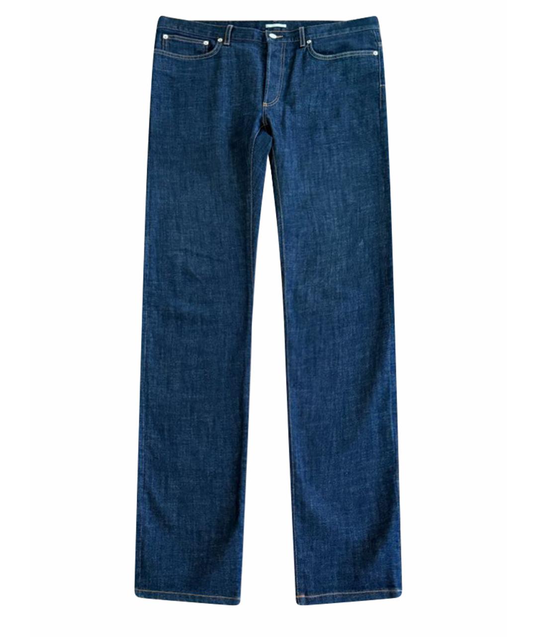 CHRISTIAN DIOR Темно-синие хлопко-полиэстеровые джинсы скинни, фото 1