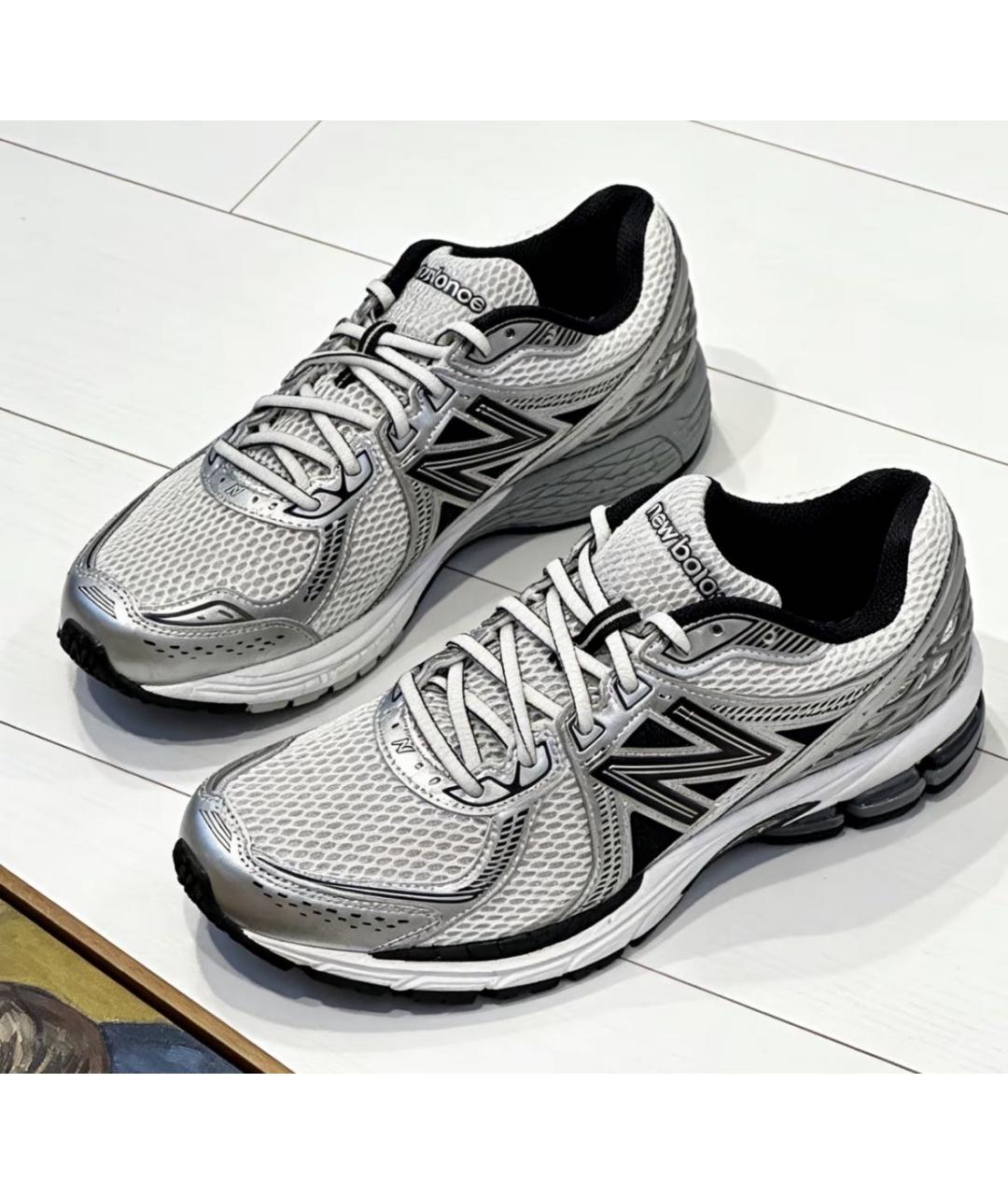 NEW BALANCE Серебряные кроссовки, фото 7