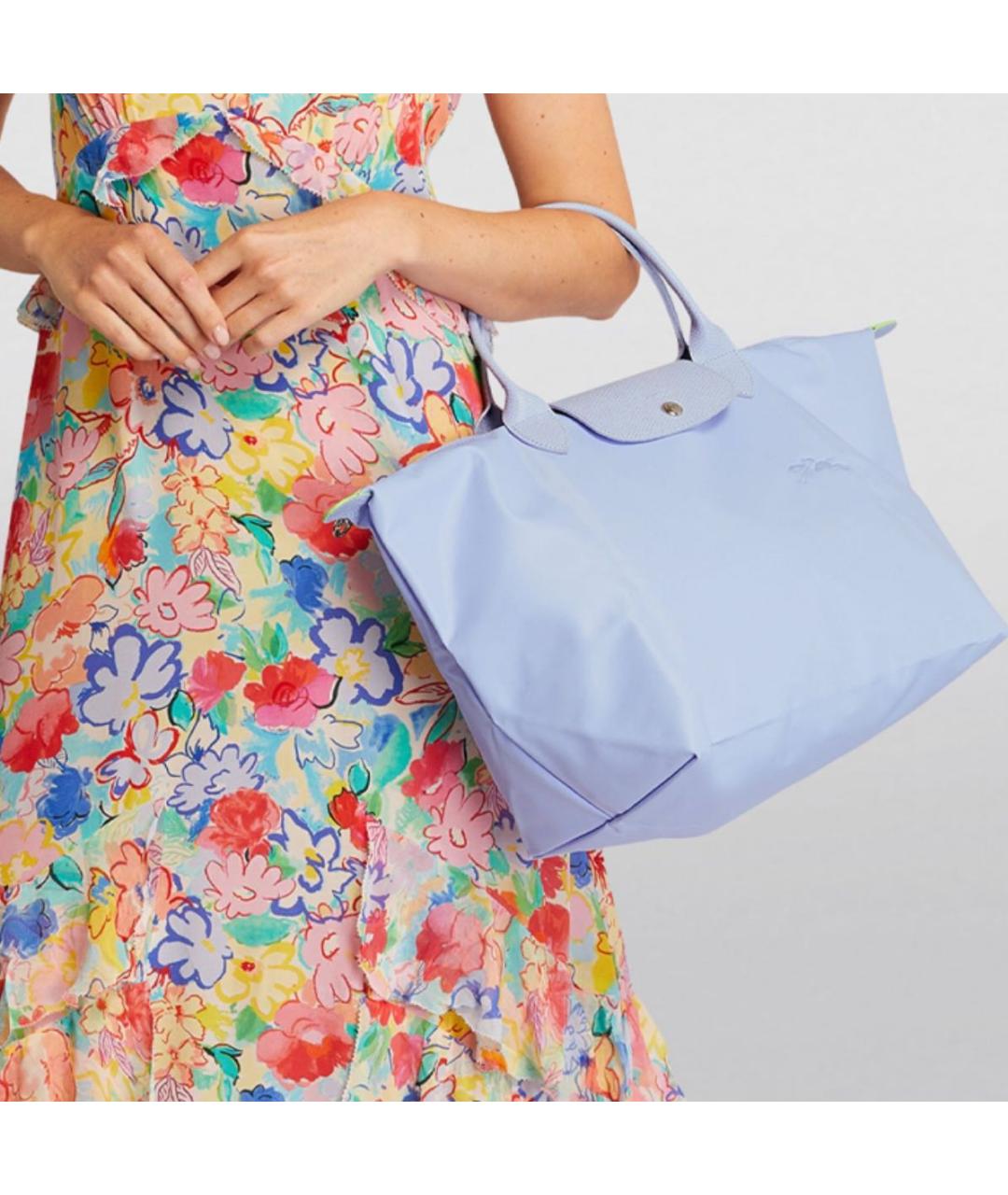 LONGCHAMP Голубая сумка тоут, фото 3