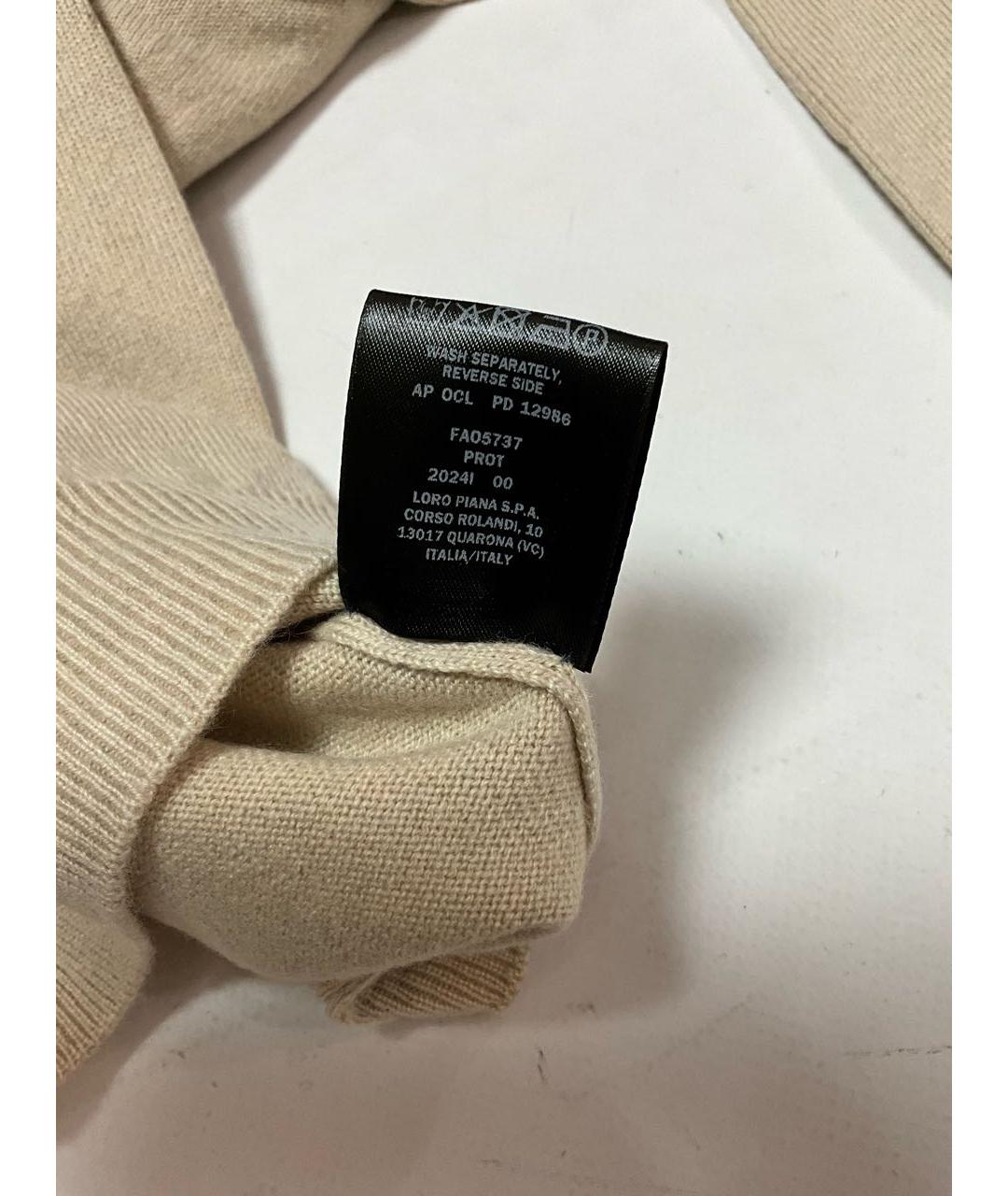 LORO PIANA Бежевая кашемировая водолазка, фото 5