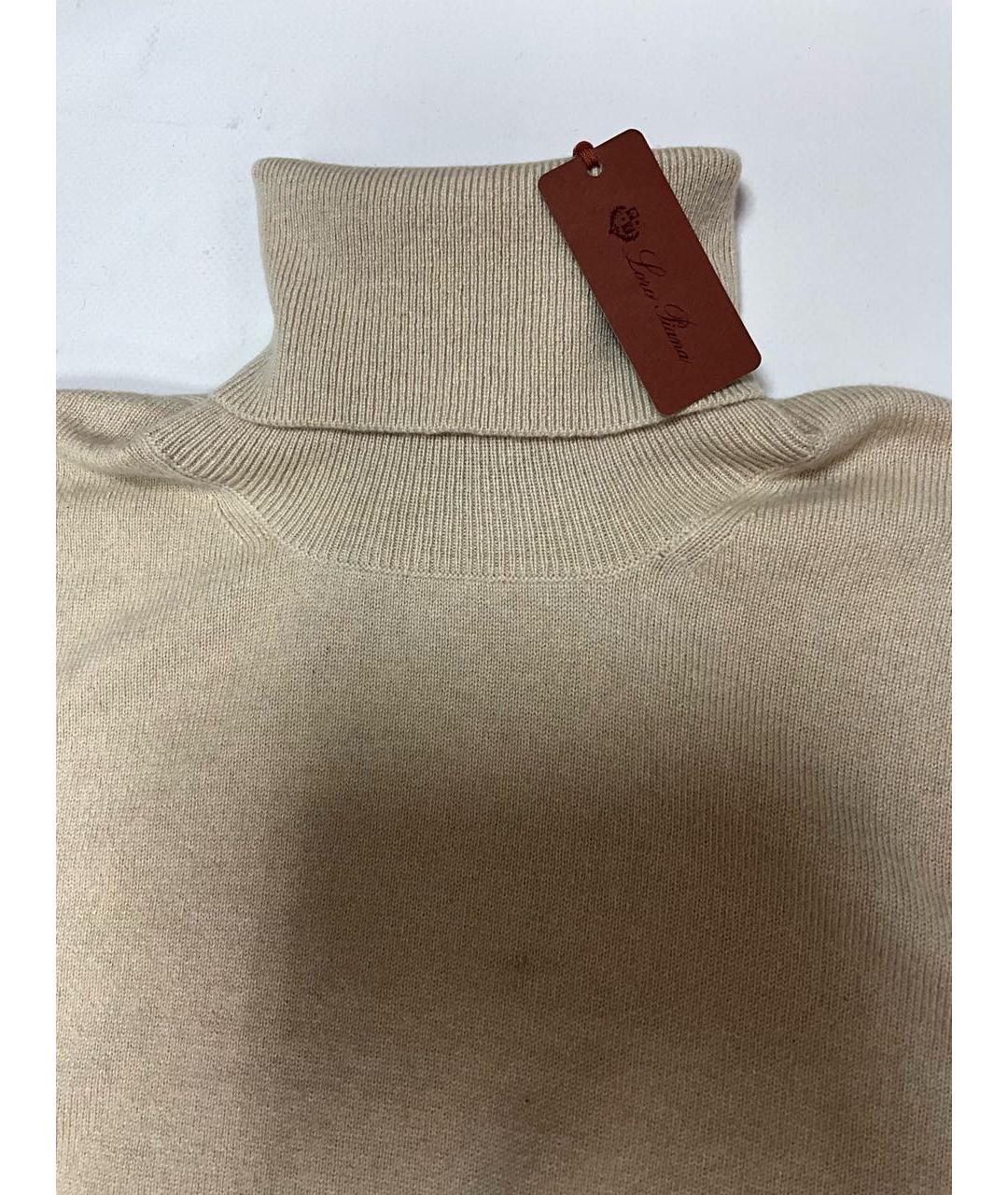 LORO PIANA Бежевая кашемировая водолазка, фото 3
