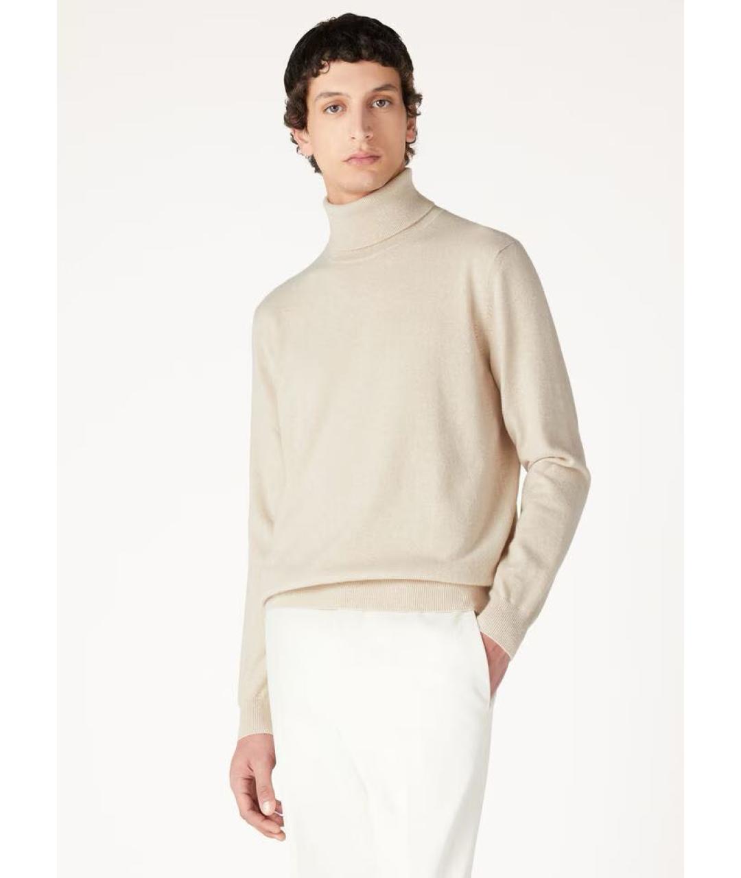 LORO PIANA Бежевая кашемировая водолазка, фото 8