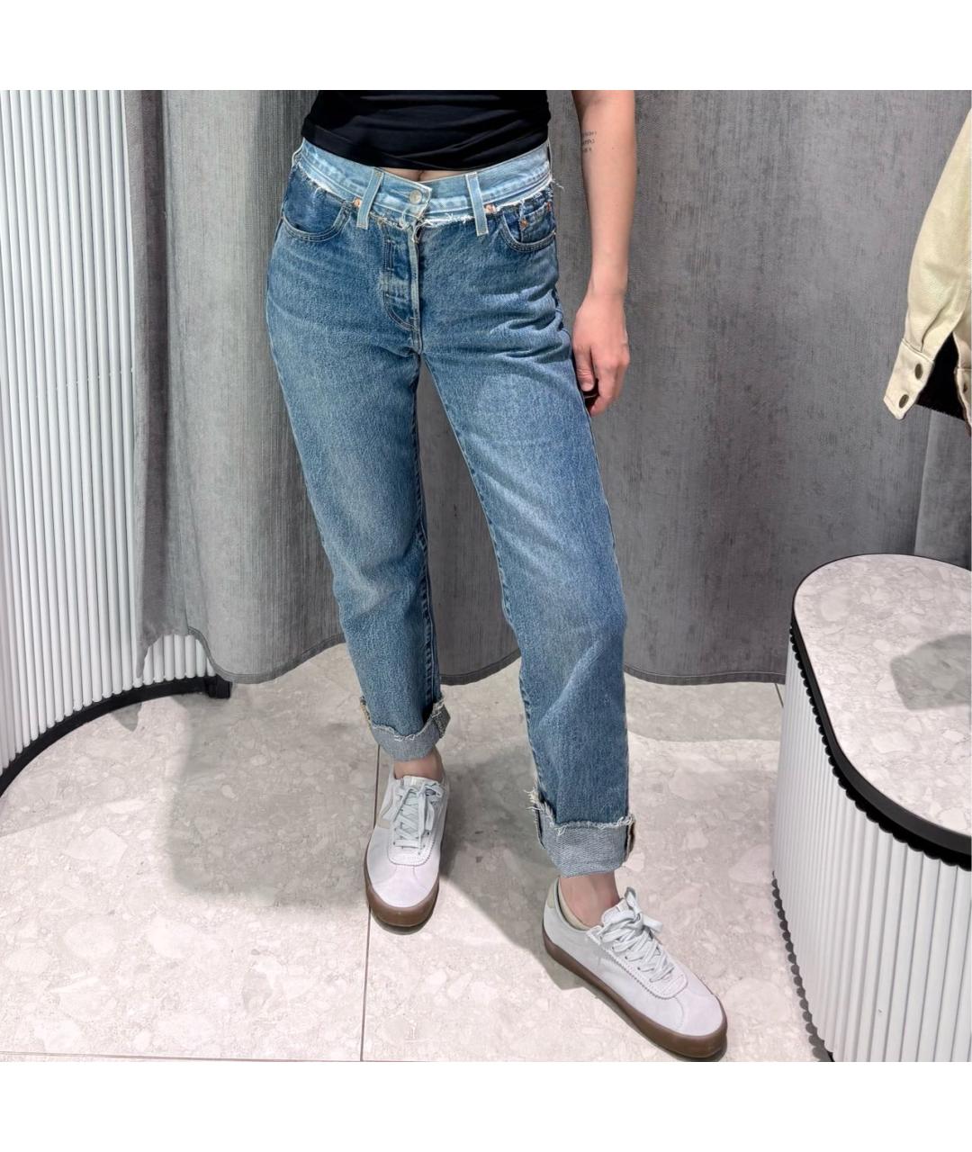 LEVI'S Голубые хлопковые джинсы слим, фото 5