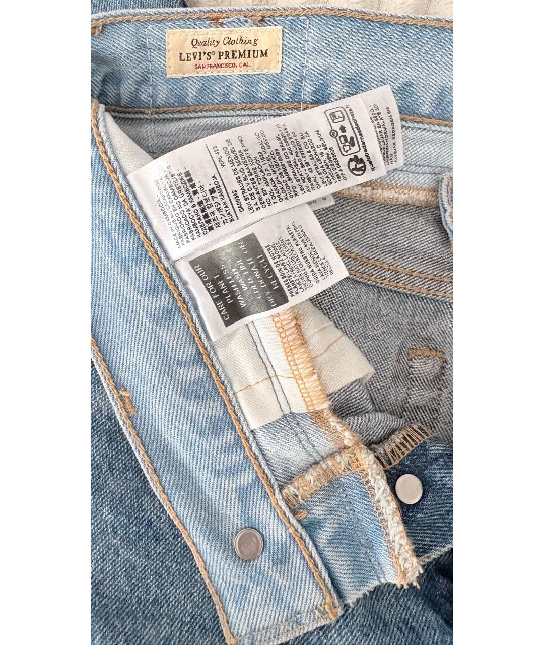 LEVI'S Голубые хлопковые джинсы слим, фото 4